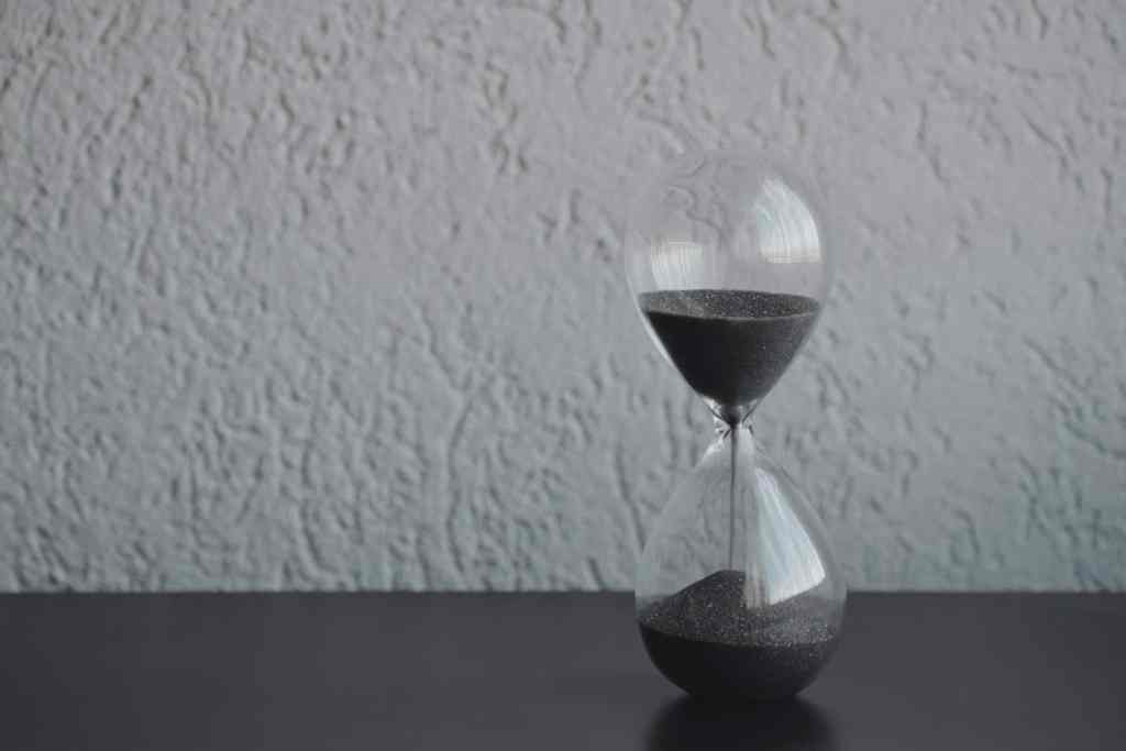 Hour glass on surface