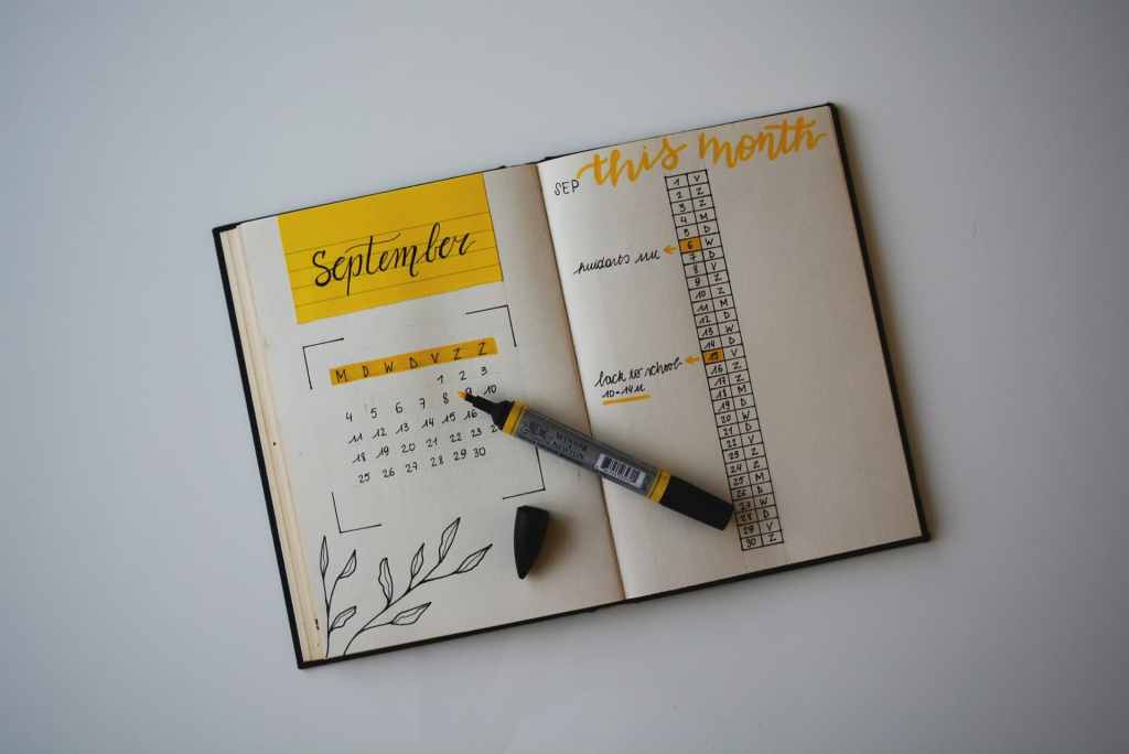 Monthly calendar