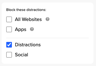 Select the blocklist you want to include in your block session