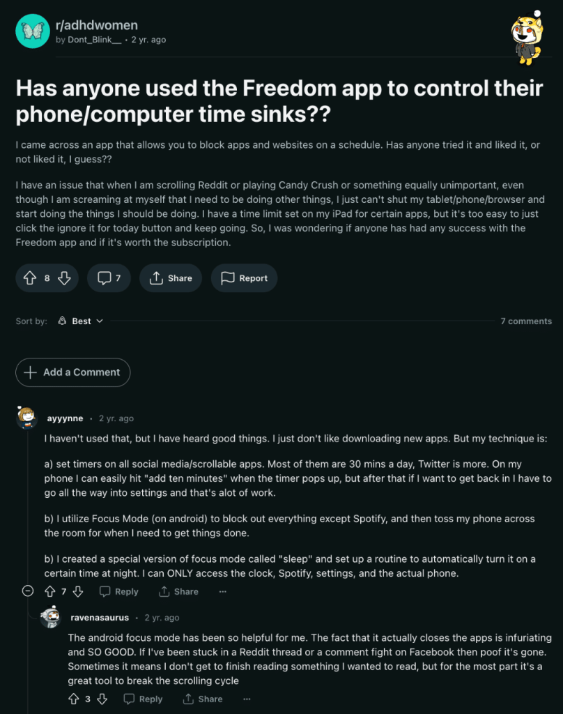 reddit about freedom