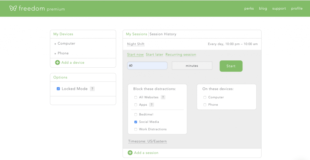 freedom dashboard